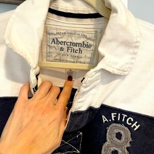 Abercrombie & Fitch Number 8 Rugby Polo Shirt long sleeve